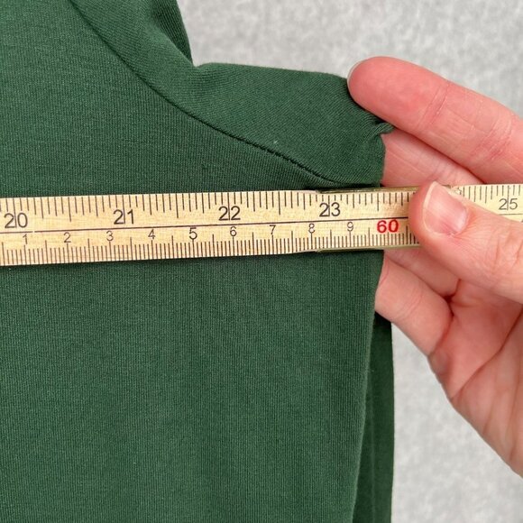 J Jill Wearever Button Front Tunic Top Dress Size XL Green Stretch Jersey Knit - Picture 9 of 11